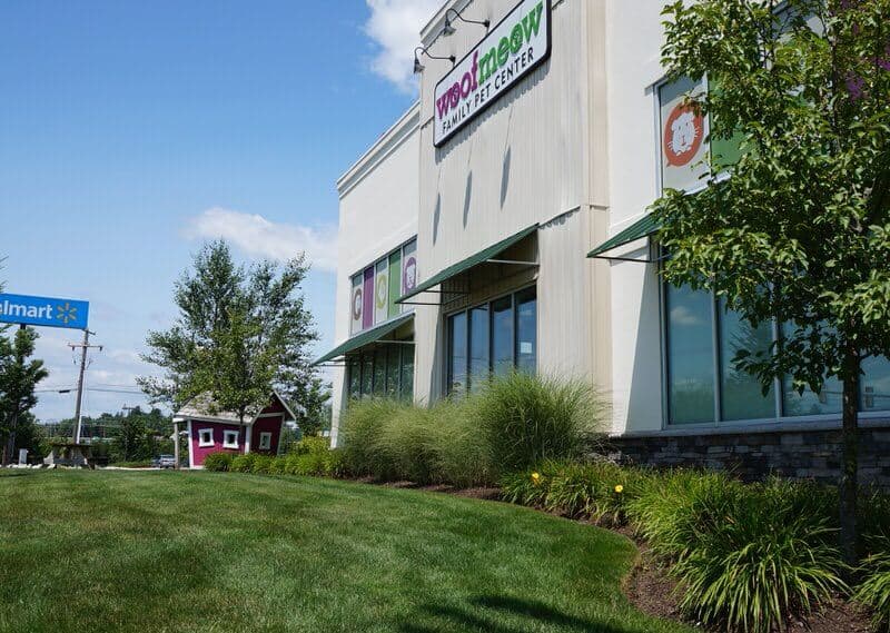 Professional landscaping of a retail property in Massachusetts