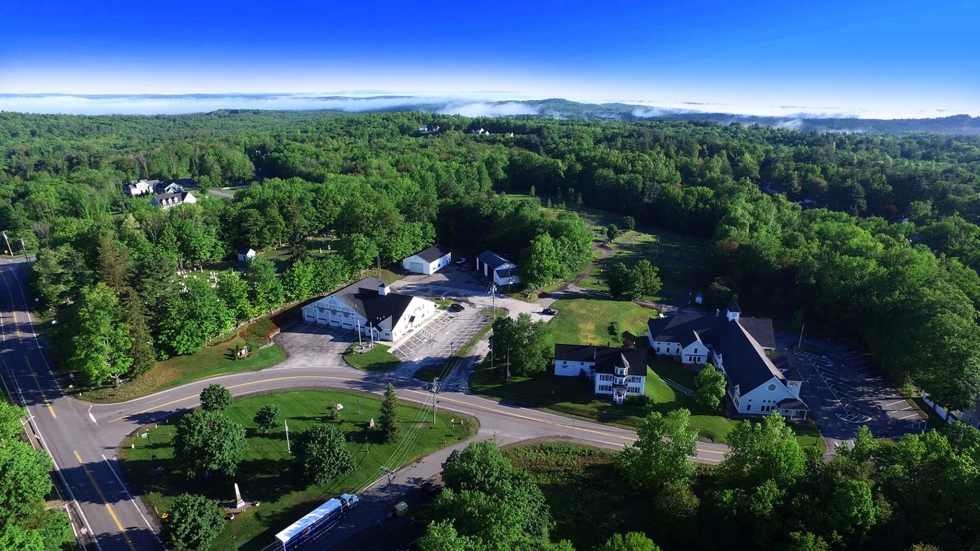 Aerial view of Atkinson New Hampshire town center